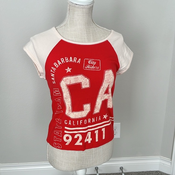 Anthropology Pilcro Baby Ringer Graphic Tee - Picture 7 of 7